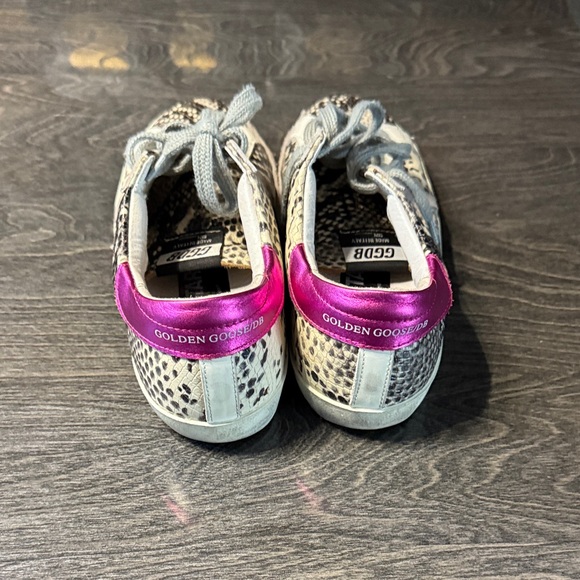 Golden Goose Snakeskin Sneakers with Purple Accents - Picture 2 of 5